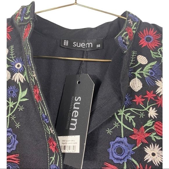 NWT Suem Boho Embroidered Cotton Top - Picture 4 of 4